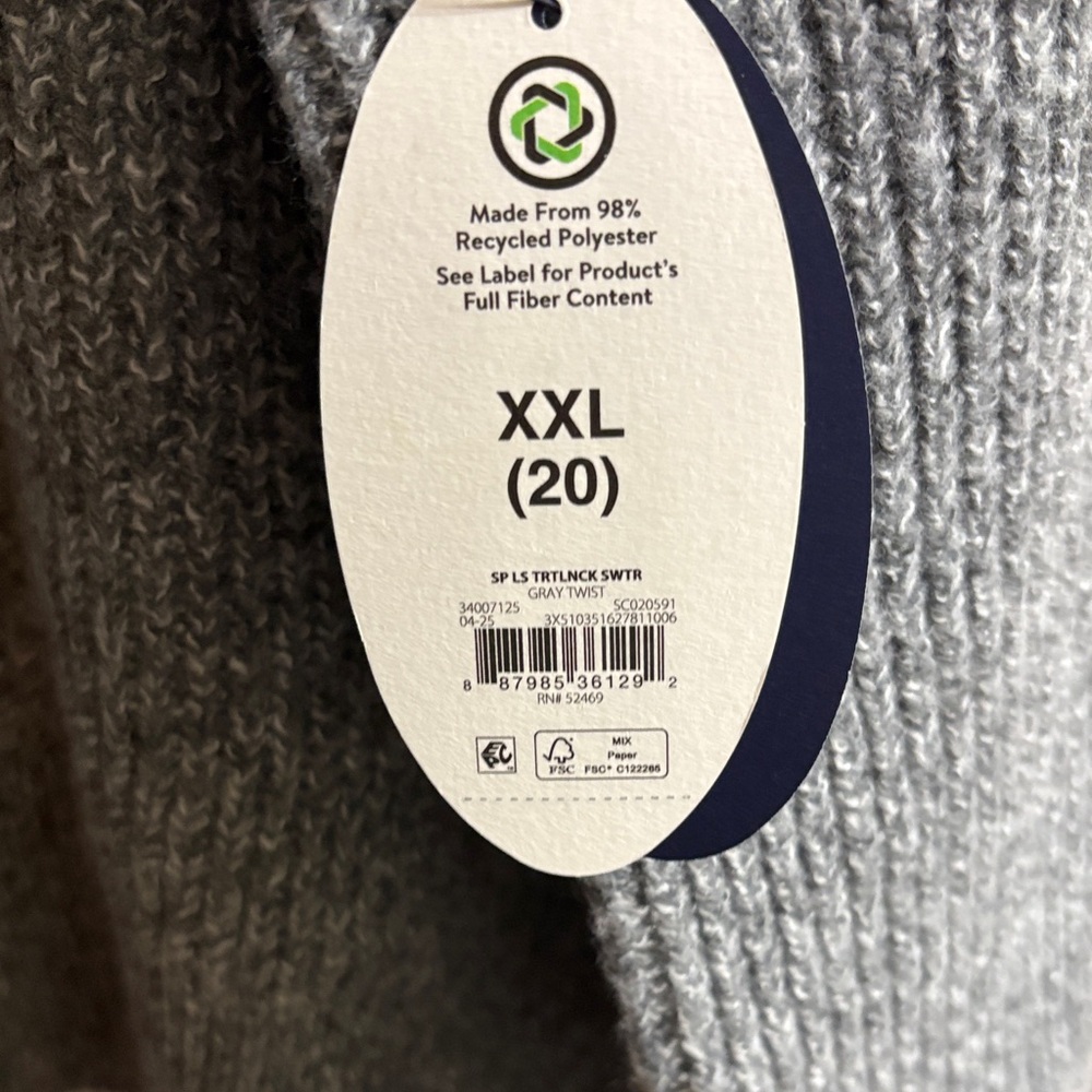 Elegant Gray Turtleneck Sweater - Picture 2 of 2